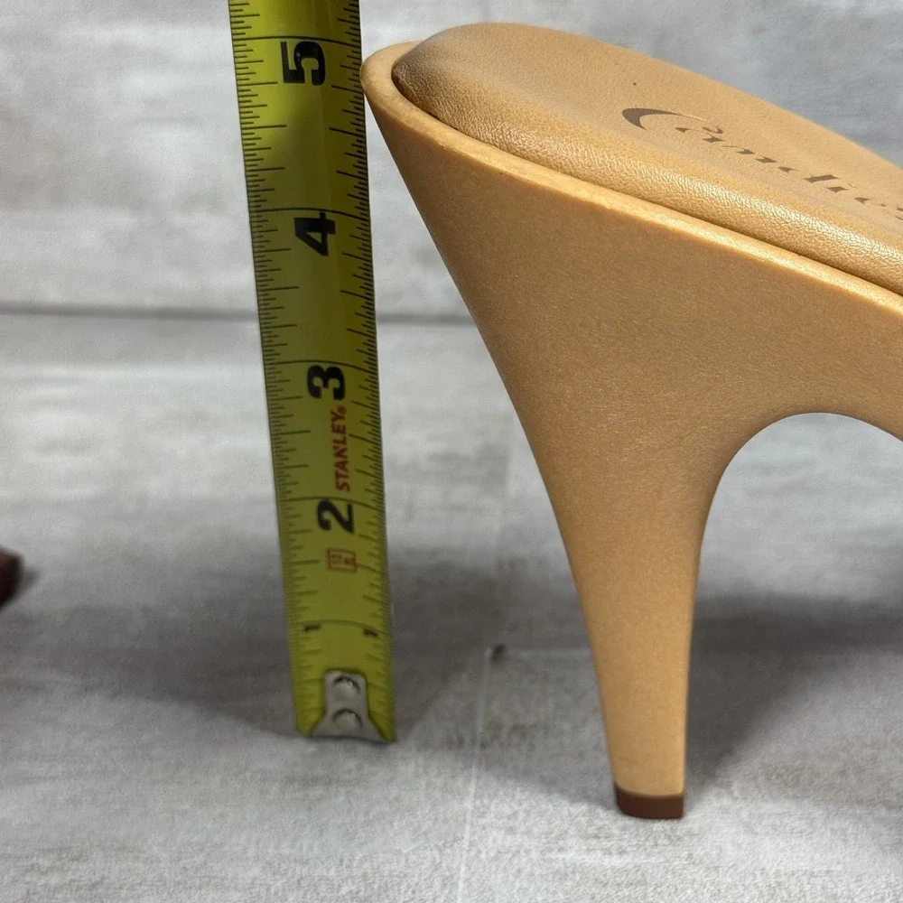 Candie's Gold and Black Floral Studded High Heel Mules - Picture 10 of 10